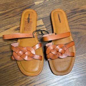 Maurices Heather Braided Strap Sandal in a tan/brown color size Women’s 8